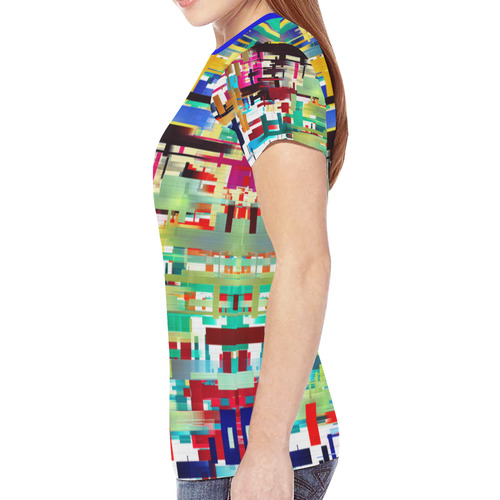 Colorful City Abstract New All Over Print T-shirt for Women (Model T45)