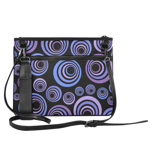 Retro Psychedelic Ultraviolet Pattern Slim Clutch Bag (Model 1668)