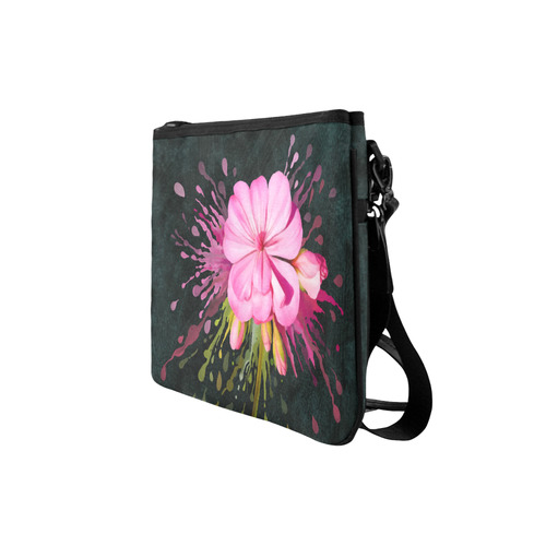 Pink flower, color splash, floral eruption Slim Clutch Bag (Model 1668)