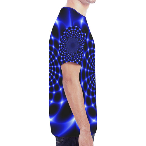 Indigo lotus 2 New All Over Print T-shirt for Men (Model T45)