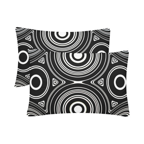 Concentric Circle Pattern Custom Pillow Case 20"x 30" (One Side) (Set of 2)