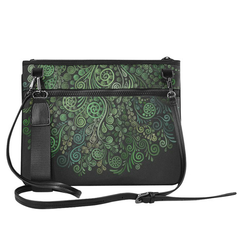 3D Psychedelic Abstract Fantasy Tree Greenery Slim Clutch Bag (Model 1668)