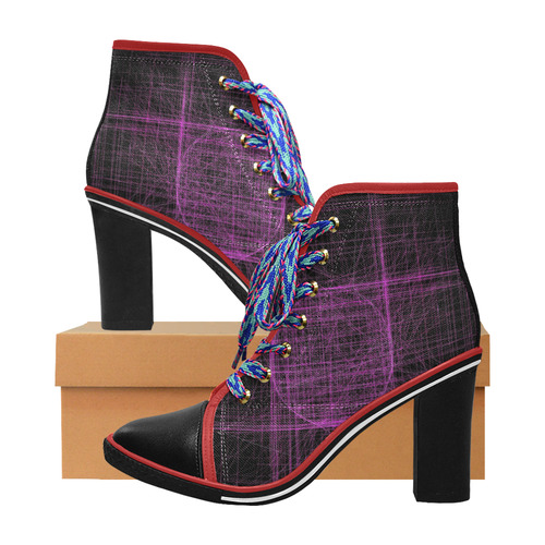 Purple / magenta abstract glitch on black