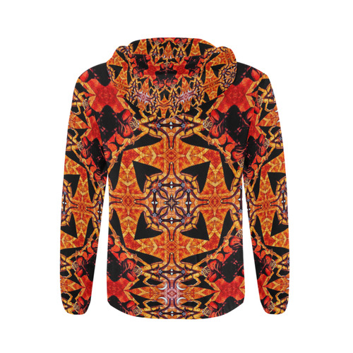 Baphomet Fire Trance All Over Print Full Zip Hoodie for Men (Model H14)