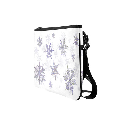 Snowflakes Blue Purple Slim Clutch Bag (Model 1668)