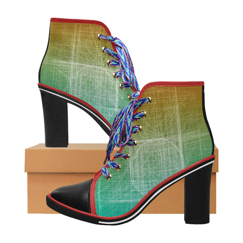 Retro Glitch in Green and Orange