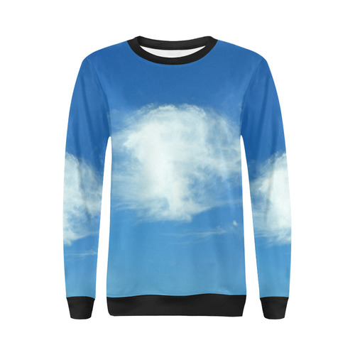 Summer Clouds All Over Print Crewneck Sweatshirt for Women (Model H18)