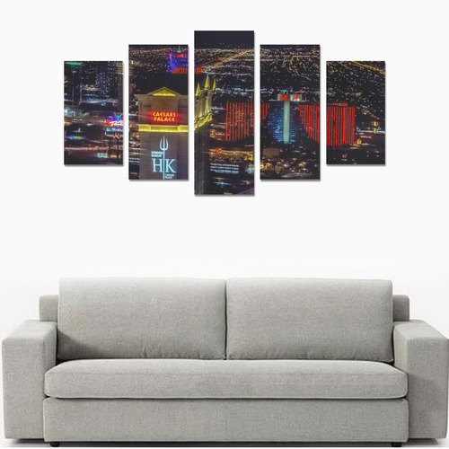 Las Vegas Night Sky Split Canvas Canvas Print Sets A (No Frame)