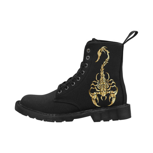 Golden Scorpion Martin Boots for Women (Black) (Model 1203H)