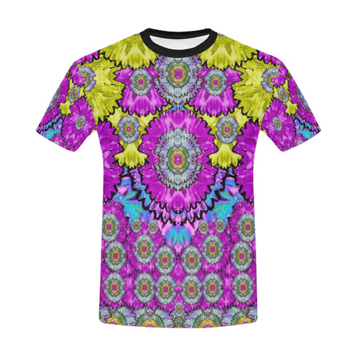 fantasy bloom in Spring time lively colors All Over Print T-Shirt for Men/Large Size (USA Size) Model T40)