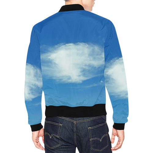 Summer Clouds All Over Print Bomber Jacket for Men (Model H19)