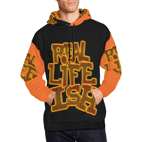 real life ish All Over Print Hoodie for Men/Large Size (USA Size) (Model H13)