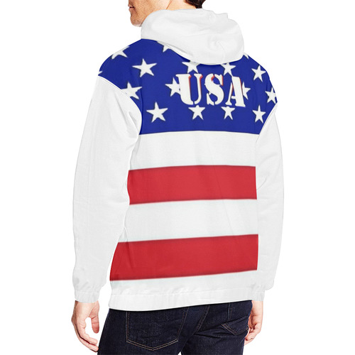 USA All Over Print Hoodie for Men (USA Size) (Model H13)