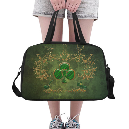 Happy st. patrick's day with clover Fitness Handbag (Model 1671)