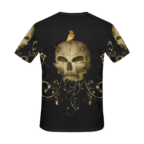 The golden skull All Over Print T-Shirt for Men/Large Size (USA Size) Model T40)