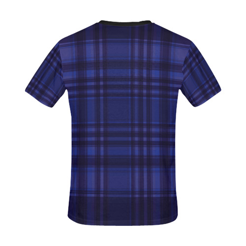 darkblueplaid All Over Print T-Shirt for Men/Large Size (USA Size) Model T40)