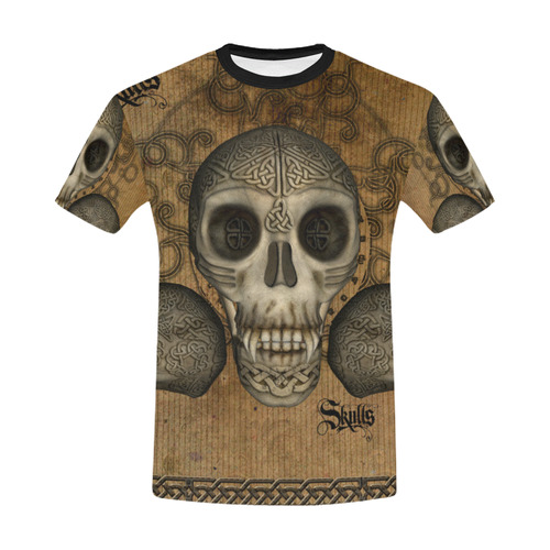 Awesome skull with celtic knot All Over Print T-Shirt for Men/Large Size (USA Size) Model T40)