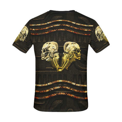 Awesome mechanical skull All Over Print T-Shirt for Men/Large Size (USA Size) Model T40)