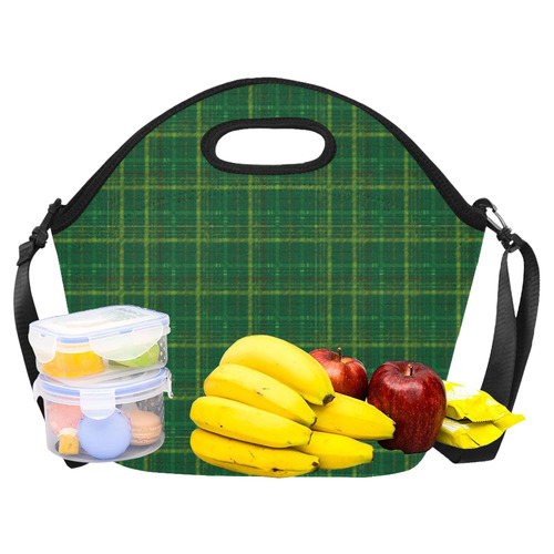 irish style tartan Neoprene Lunch Bag/Large (Model 1669)