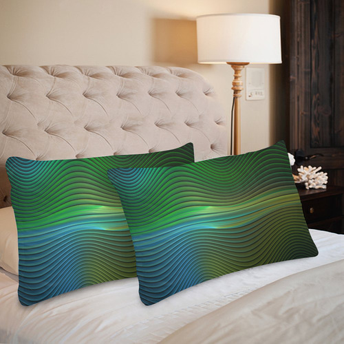 Squiggles Custom Pillow Case 20"x 30" (One Side) (Set of 2)