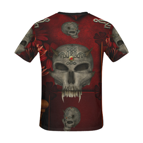 Skull with celtic knot All Over Print T-Shirt for Men/Large Size (USA Size) Model T40)