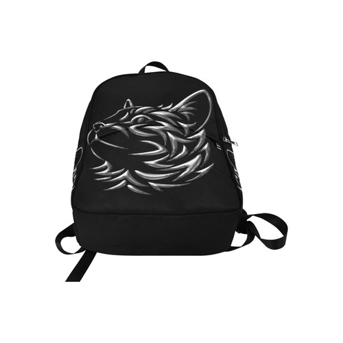 Silver Cat 2 Fabric Backpack for Adult (Model 1659)