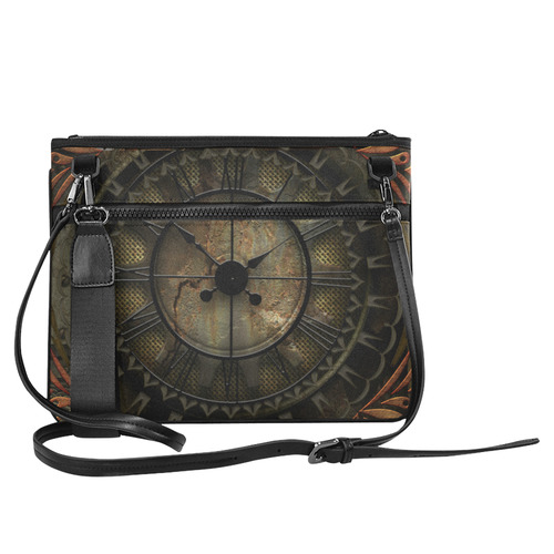 Steampunk, clockswork Slim Clutch Bag (Model 1668)