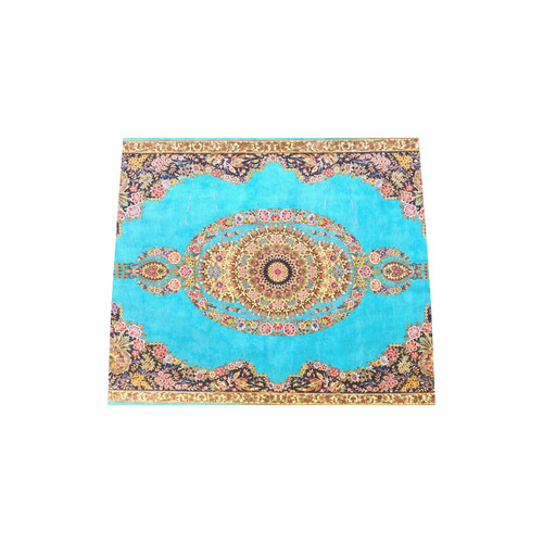 Blue Persian Rug Carpet Floral Pattern Boston Handbag (Model 1621)