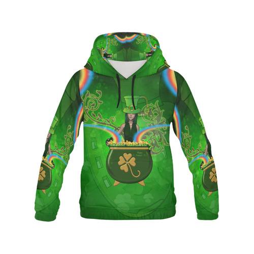 Happy St. Patrick's day All Over Print Hoodie for Men/Large Size (USA Size) (Model H13)