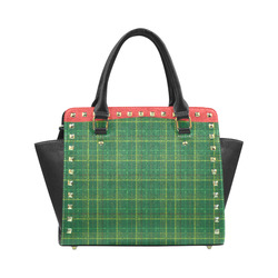 irish style tartan Rivet Shoulder Handbag (Model 1645)