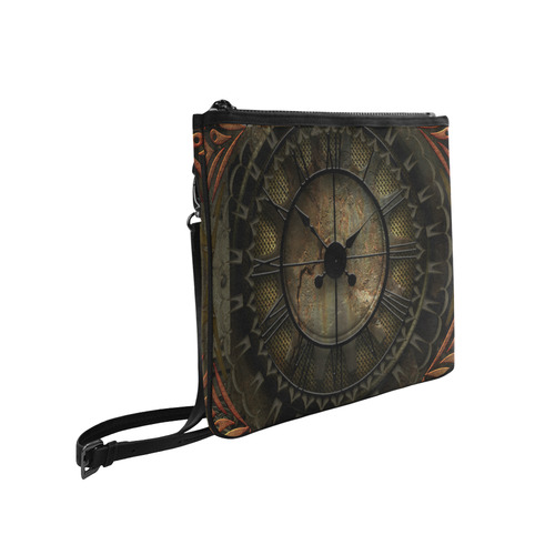 Steampunk, clockswork Slim Clutch Bag (Model 1668)