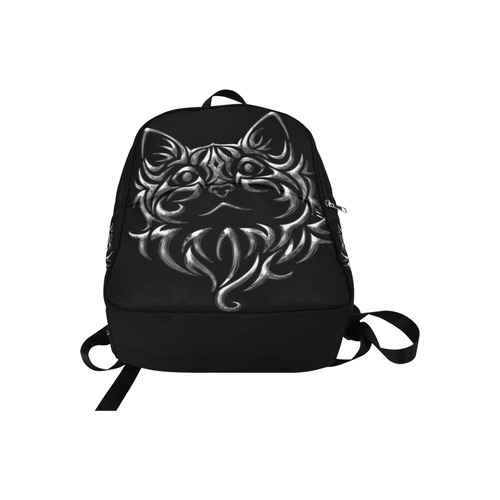 Silver Cat Fabric Backpack for Adult (Model 1659)