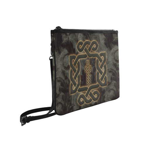 The celtic knot, rusty metal Slim Clutch Bag (Model 1668)