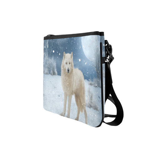 Awesome arctic wolf Slim Clutch Bag (Model 1668)