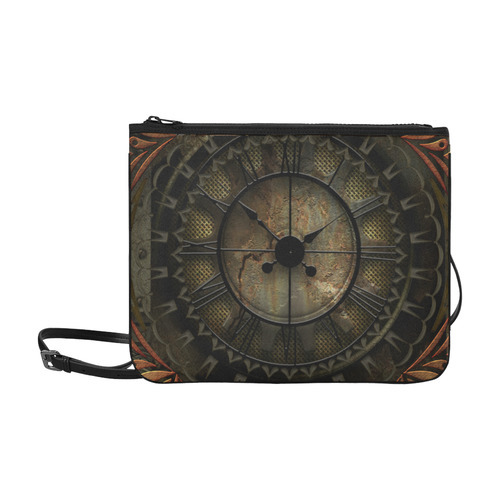 Steampunk, clockswork Slim Clutch Bag (Model 1668)