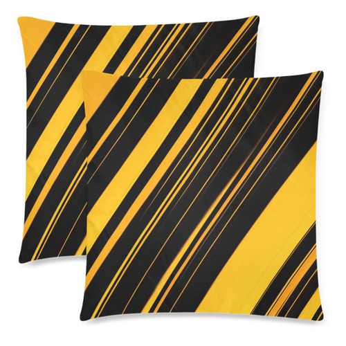 Be the Bee Custom Zippered Pillow Cases 18"x 18" (Twin Sides) (Set of 2)