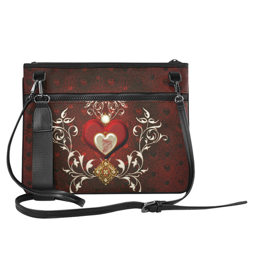 Valentine's day, wonderful hearts Slim Clutch Bag (Model 1668)