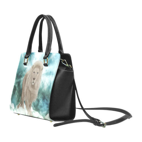 The white lion in the universe Rivet Shoulder Handbag (Model 1645)