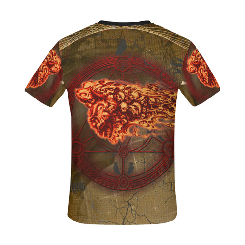 Awesome, creepy flyings skulls All Over Print T-Shirt for Men/Large Size (USA Size) Model T40)