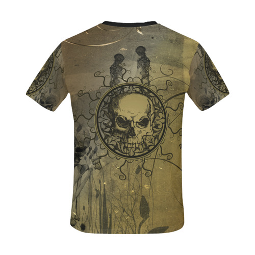 Amazing skull with skeletons All Over Print T-Shirt for Men/Large Size (USA Size) Model T40)