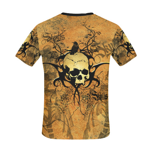 Awesome skull with tribal All Over Print T-Shirt for Men/Large Size (USA Size) Model T40)