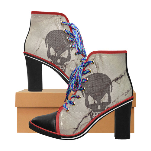 dotted skull on marble A by JamColors