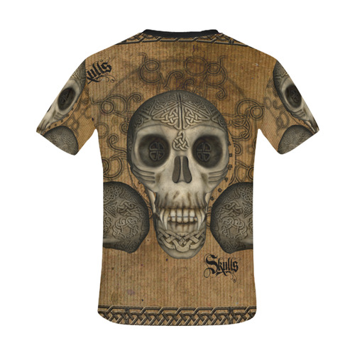 Awesome skull with celtic knot All Over Print T-Shirt for Men/Large Size (USA Size) Model T40)