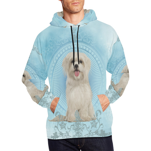 Cute havanese puppy All Over Print Hoodie for Men/Large Size (USA Size) (Model H13)