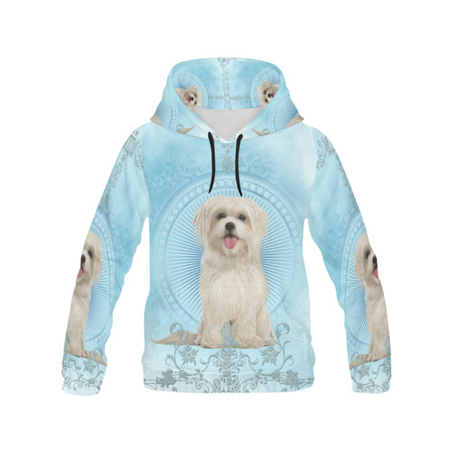 Cute havanese puppy All Over Print Hoodie for Men/Large Size (USA Size) (Model H13)