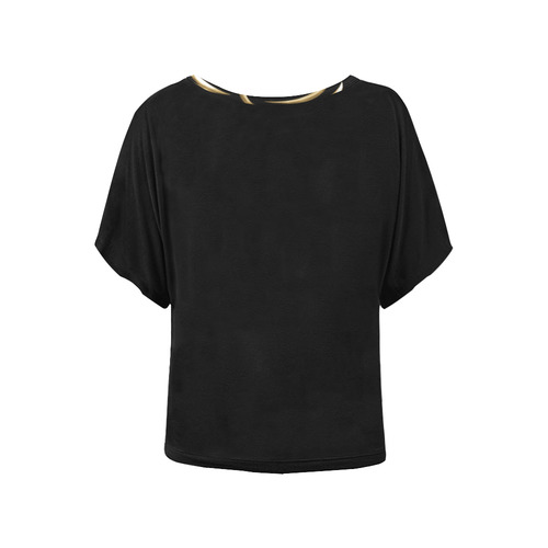 Golden Cat 2 Women's Batwing-Sleeved Blouse T shirt (Model T44)