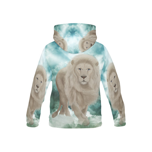 The white lion in the universe All Over Print Hoodie for Kid (USA Size) (Model H13)