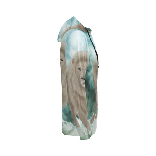 The white lion in the universe All Over Print Full Zip Hoodie for Women (Model H14)