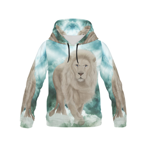 The white lion in the universe All Over Print Hoodie for Women (USA Size) (Model H13)