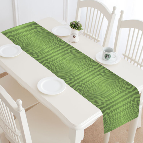 Green Vibrations Table Runner 16x72 inch